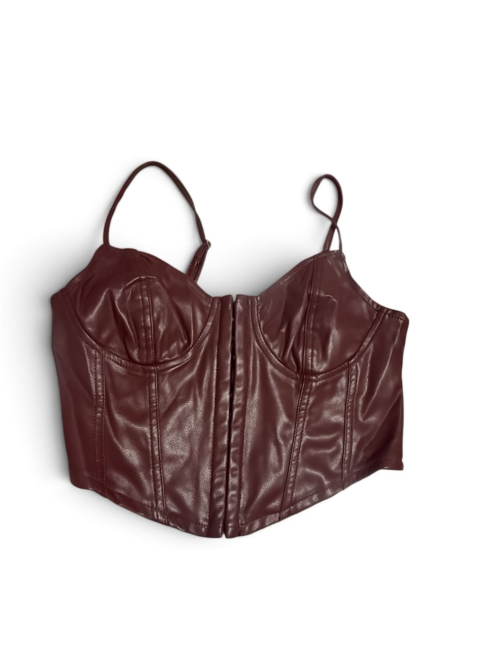Leather corset Crop Top